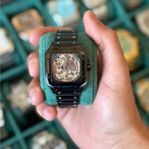 Seiko Mod: Black Skelton Santos